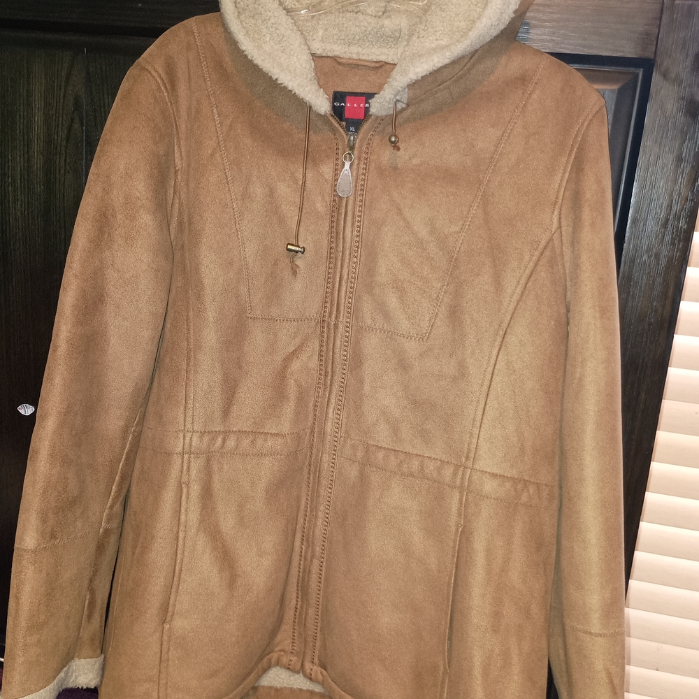 Gallery Brown Womens Jacket with Hood